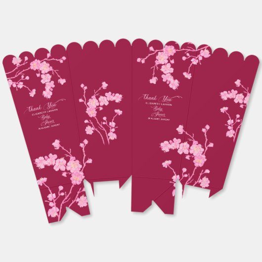 Elegant Sakura Kersenbloesem Baby shower Favor B Bedankdoosjes (Ongevouwen)