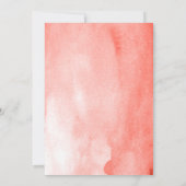 Elegant Salie Groen Koraal Boho Bloemen Bruiloft Kaart (Achterkant)