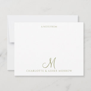 Elegant Salie Groen Vine Patroon Notitiekaartje