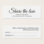 Élégant salon de beauté noir blanc simple (Devant & derrière)