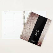 Elegant Salon Monogram Glitter Planner (Display)