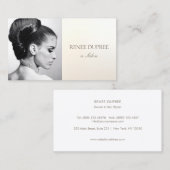 Elegant Salon Photography Foto Kaart toevoegen Visitekaartje (Voorkant / Achterkant)