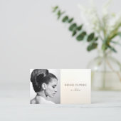 Elegant Salon Photography Foto Kaart toevoegen Visitekaartje (Staand voorkant)