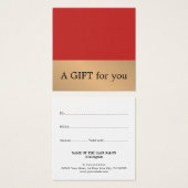 Élégant salon Red Faux Gold Bold (Devant & derrière)