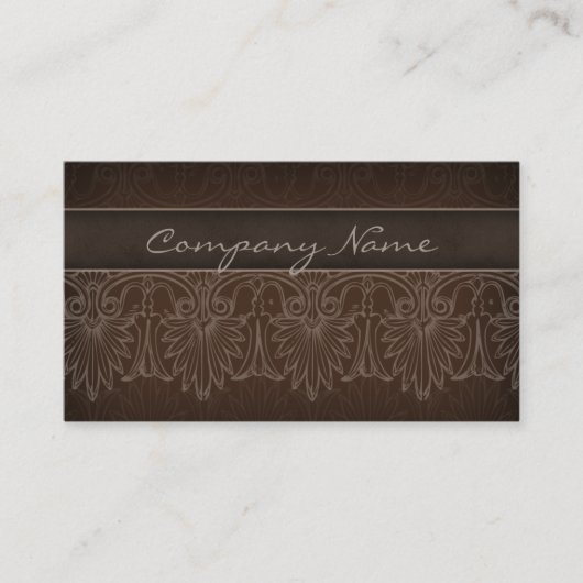 Elegant Salon Spa Lace Visitekaartje Brown beige (Voorkant)