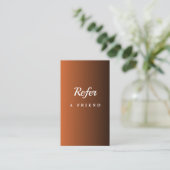 Elegant Salon & Spa Referral Card (Debout devant)