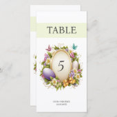 Elegant Sample Easter Forest Table No. kaart (Voorkant / Achterkant)