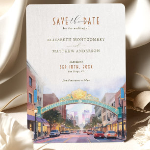 Elegant San Diego, Californië Save-the-Date Kaart