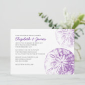 Elegant Sand Dollar Wedding Invitations Kaart (Staand voorkant)