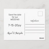 Elegant Sand Photo Enregistrer la date Invitation (Dos)