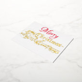 Elegant Santa Elves Party Folie Invitation Briefka Folie Uitnodiging Briefkaart (Gedraaid)