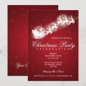 Elegant Santa Sparkle Red Kaart (Voorkant / Achterkant)