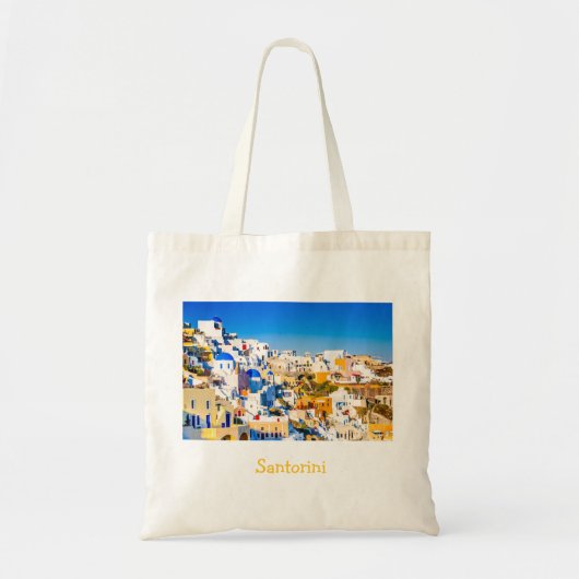 Elegant Santorini Griekenland Schilderachtig Tote Bag (Voorkant)