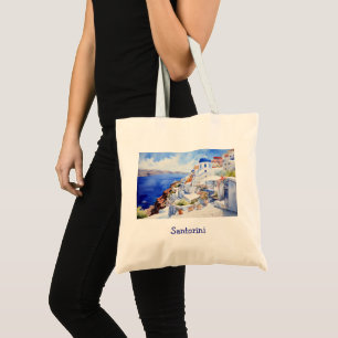 Elegant Santorini Griekenland Schilderachtig Tote Bag