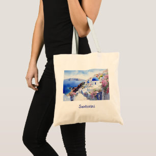 Elegant Santorini Griekenland Schilderachtig Tote Bag