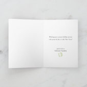 Elégant sapin de Noël blanc carte de vacances d'af (Intérieur)