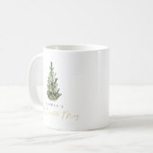 Elégant sapin de Noël personnalisé Hot cacao Mug (Devant gauche)