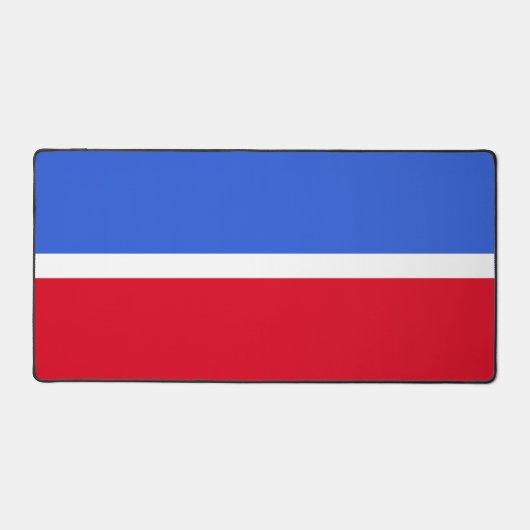 Elegant Sapphire Blue, Red & White Bureaumat (Voorkant)