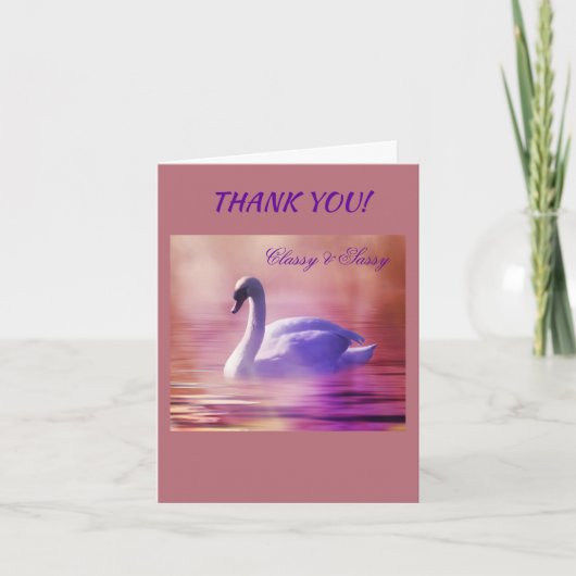 ELEGANT & SASSY bij 60 Bedankkaart (Voorkant)