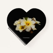 Elegant Satin Flowers op Black Notitieboek (Voorkant)