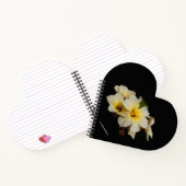 Elegant Satin Flowers op Black Notitieboek (Binnen)
