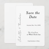 Élégant Save the Date (Devant / Derrière)