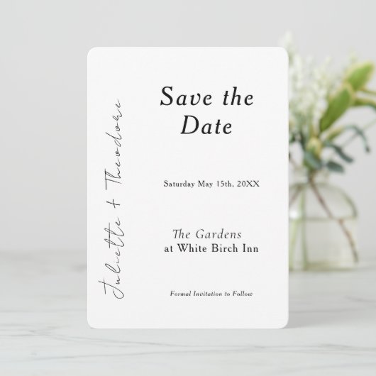 Élégant Save the Date (Debout devant)