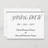 Elegant "SAVE the DATE" Briefkaart (Voorkant / Achterkant)