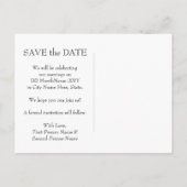 Elegant "SAVE the DATE" Briefkaart (Achterkant)