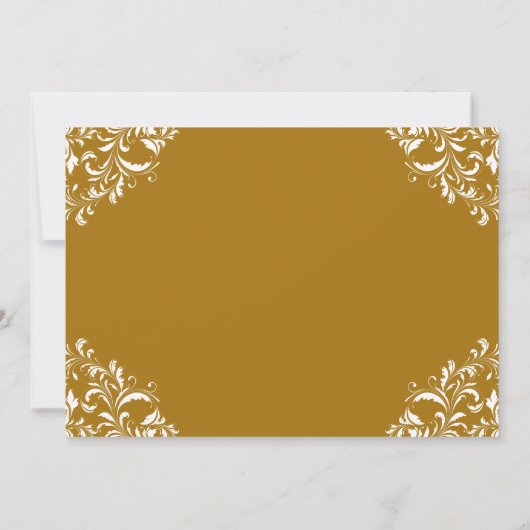 Elegant Save the Date Bruiloft Gold Kaart (Achterkant)