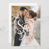 Elegant Save the Date bruiloft uitnodiging (Voorkant / Achterkant)