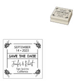 Elegant Save the Date Couple Rubberstempel (Gestempeld)