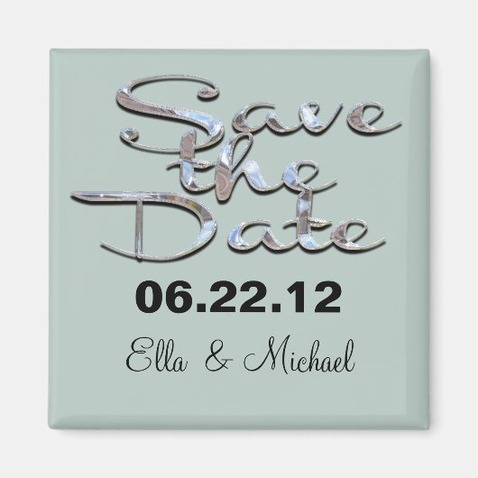 Elegant Save the date II Magnet Magneet (Voorkant)