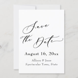 Elegant Save the Date Kaart Poppies Gold Confetti