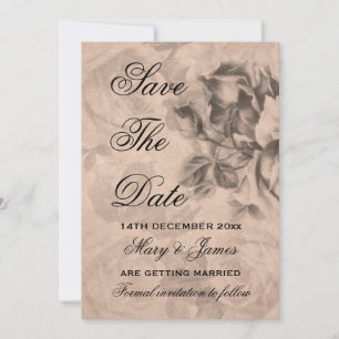 Elegant "Save the Date" Rozen Sepia Save The Date