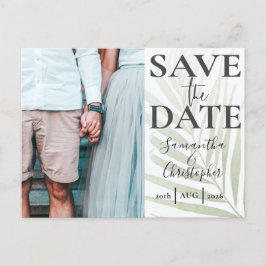 Elegant Save the Date Tropical Photo Wedding Aankondigingskaart