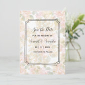 Elegant Save the Date Wedding Invitation Card (Debout devant)
