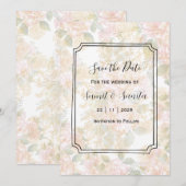 Elegant Save the Date Wedding Invitation Card (Devant / Derrière)