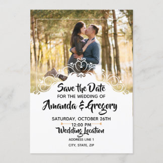 Elegant Save the Date Wedding Kaart