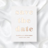 Elegant Save the Date Wedding Roos Gold Foil Folie Uitnodiging