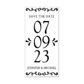 Elegant Save the Date Wedding Rubberstempel (Afrduk)