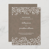Elegant Save the Date Wedding Uitnodiging (Voorkant / Achterkant)