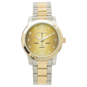 Elegant Scales of Justice Symbol   Beste cadeaus Horloge