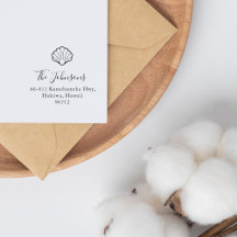 Elegant Scallop Shell Nautisch Retouradres