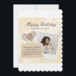 Elegant Scalloped Birthday Invitation with Photo &<br><div class="desc">Invite your friends and family to celebrate a special birthday with this elegant and modern invitation card. Featuring stylish scalloped edges, festive balloon illustrations, and a customizable photo placeholder, this card is perfect for making a great first impression. Easily personalize the name, message, and photo to suit your celebration. High-quality...</div>