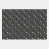 Elegant Scandi-kerstgoud en zwarte wrapping Inpakpapier Vel (Voorkant 2)