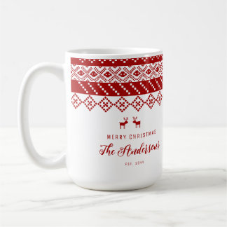 Elegant Scandinavian Decor Red Family Koffiemok