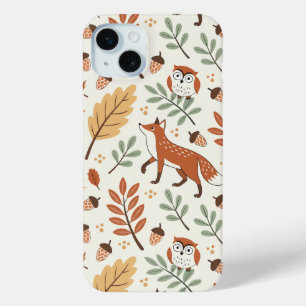 Elegant Scandinavisch Herfst patroon iPhone 15 Mini Hoesje