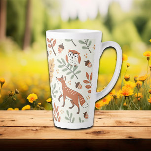 Elegant Scandinavisch Herfst patroon Latte Mok