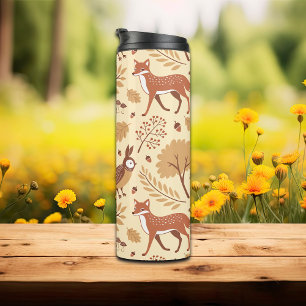 Elegant Scandinavisch Herfst patroon Thermosbeker